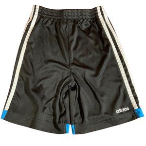 Black/White Athletic Shorts w/ Blue Trim